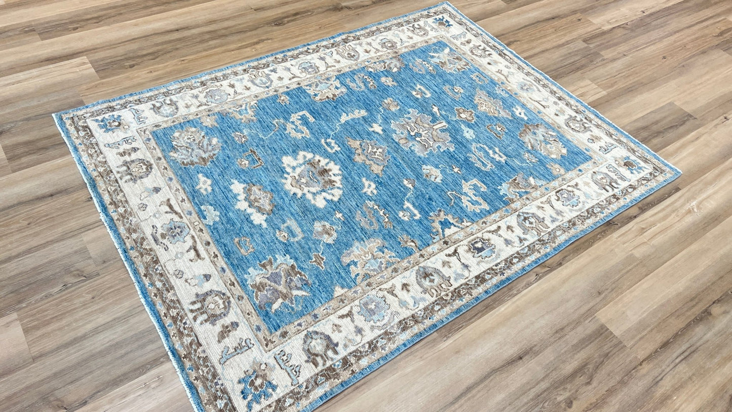 Floral Oushak 4'9"x6'6" Area Rug