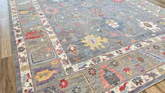 Floral Oushak 11'11"x14'11" Area Rug