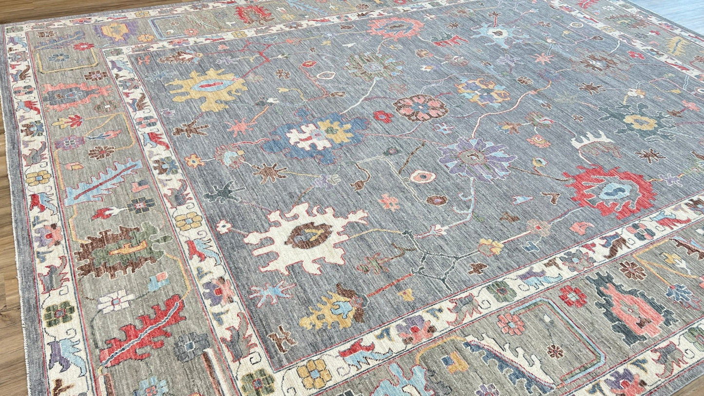 Floral Oushak 11'11"x14'11" Area Rug