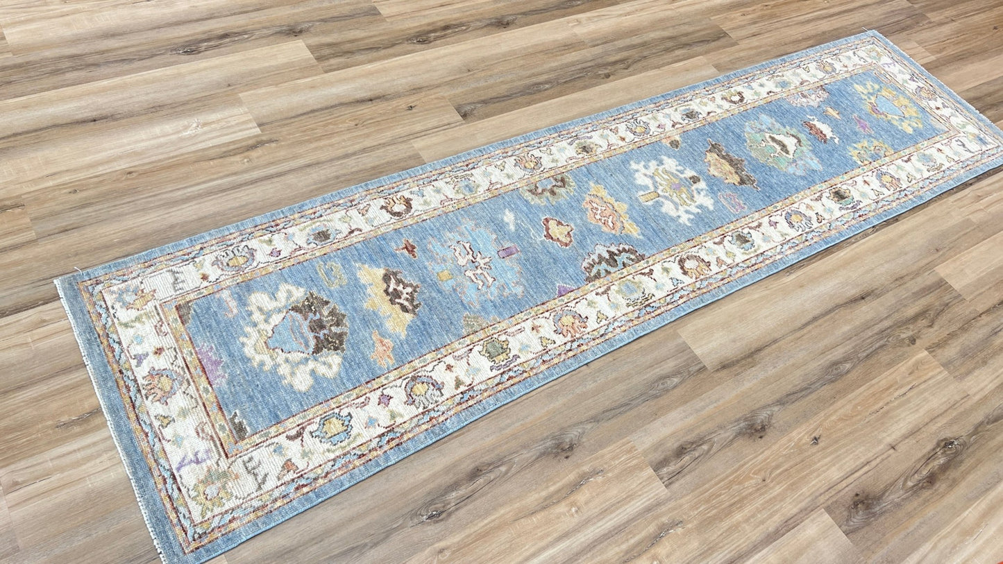Floral Oushak Runner 2'6"x10'1" Area Rug