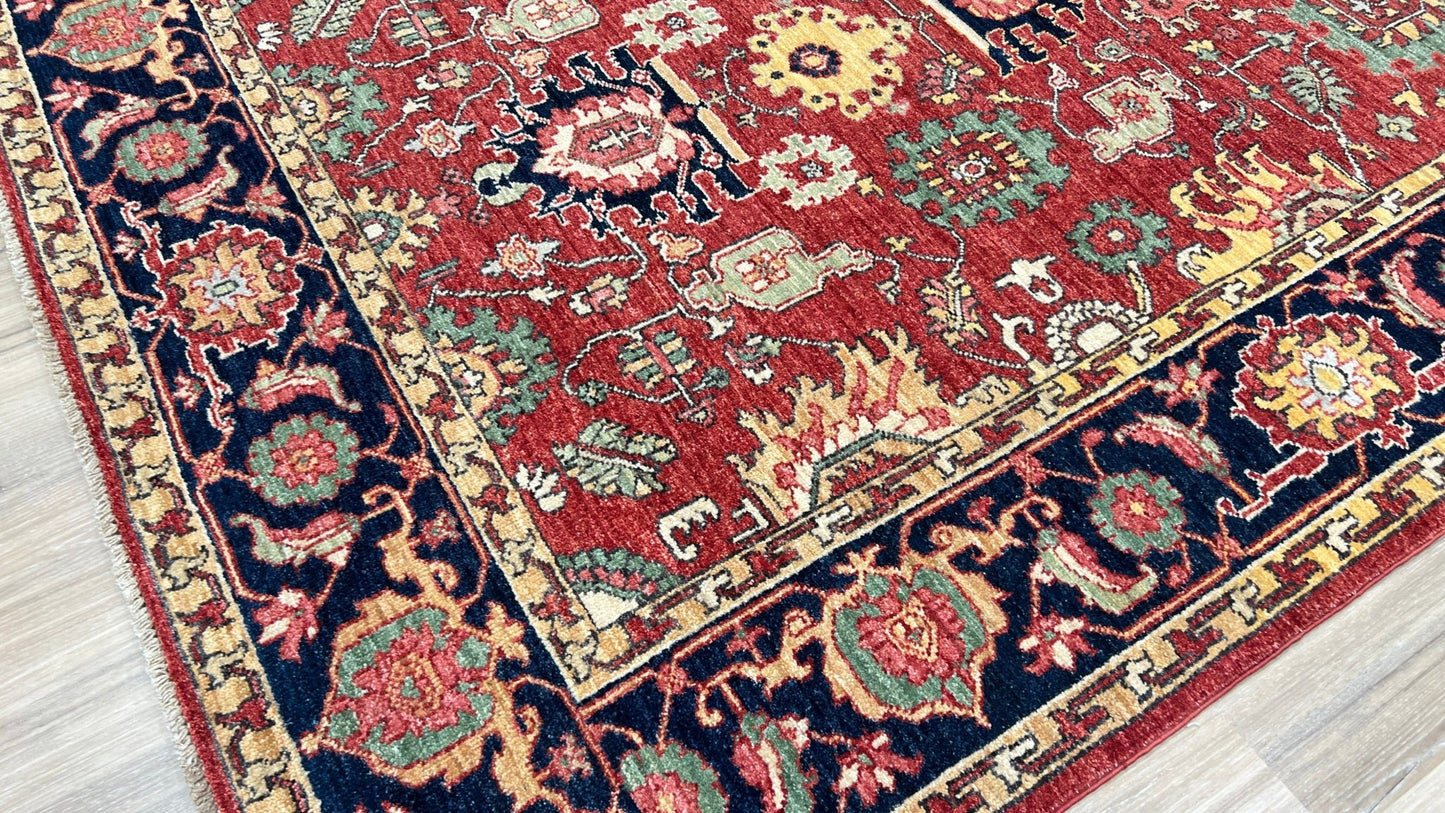 Transitional Heriz 5'1"x6'6" Area Rug