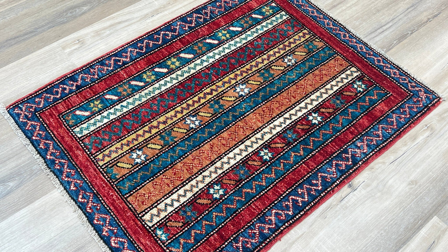 Transitional Kazak 2'1"x2'9" Area Rug