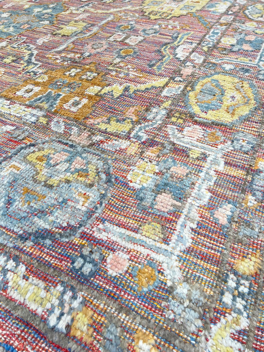 Floral Oushak 9'4"x12'3" Area Rug