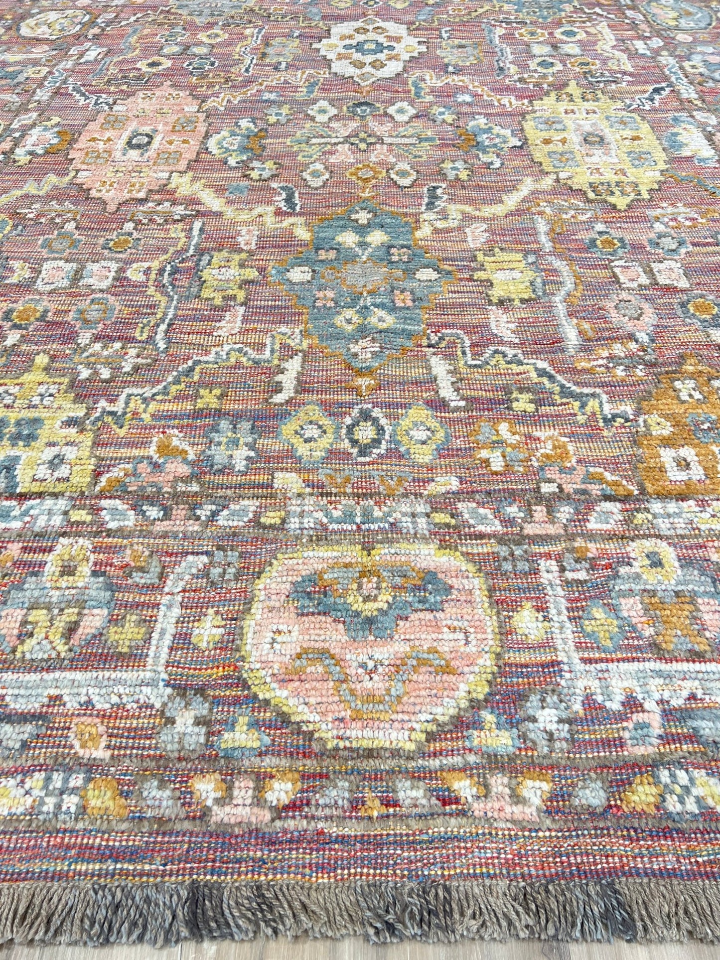 Floral Oushak 9'4"x12'3" Area Rug