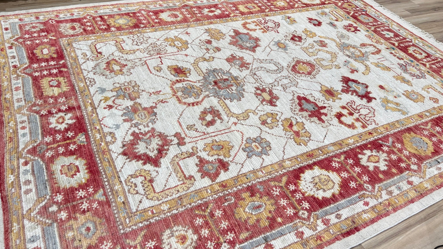 Floral Oushak 9'2"x12'9" Area Rug