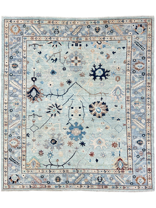 Floral Oushak 8'5"x9'7" Area Rug