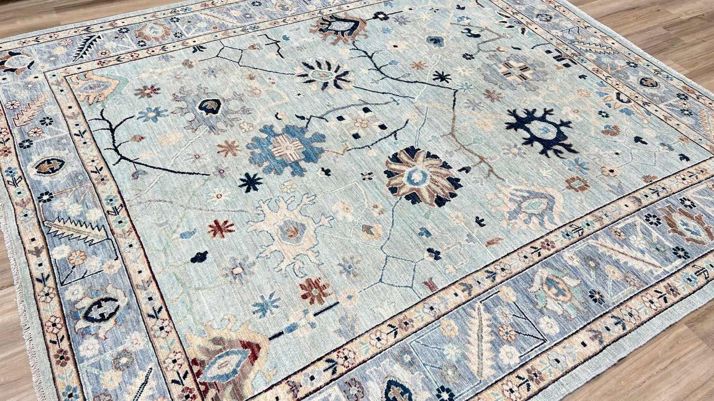 Floral Oushak 8'5"x9'7" Area Rug