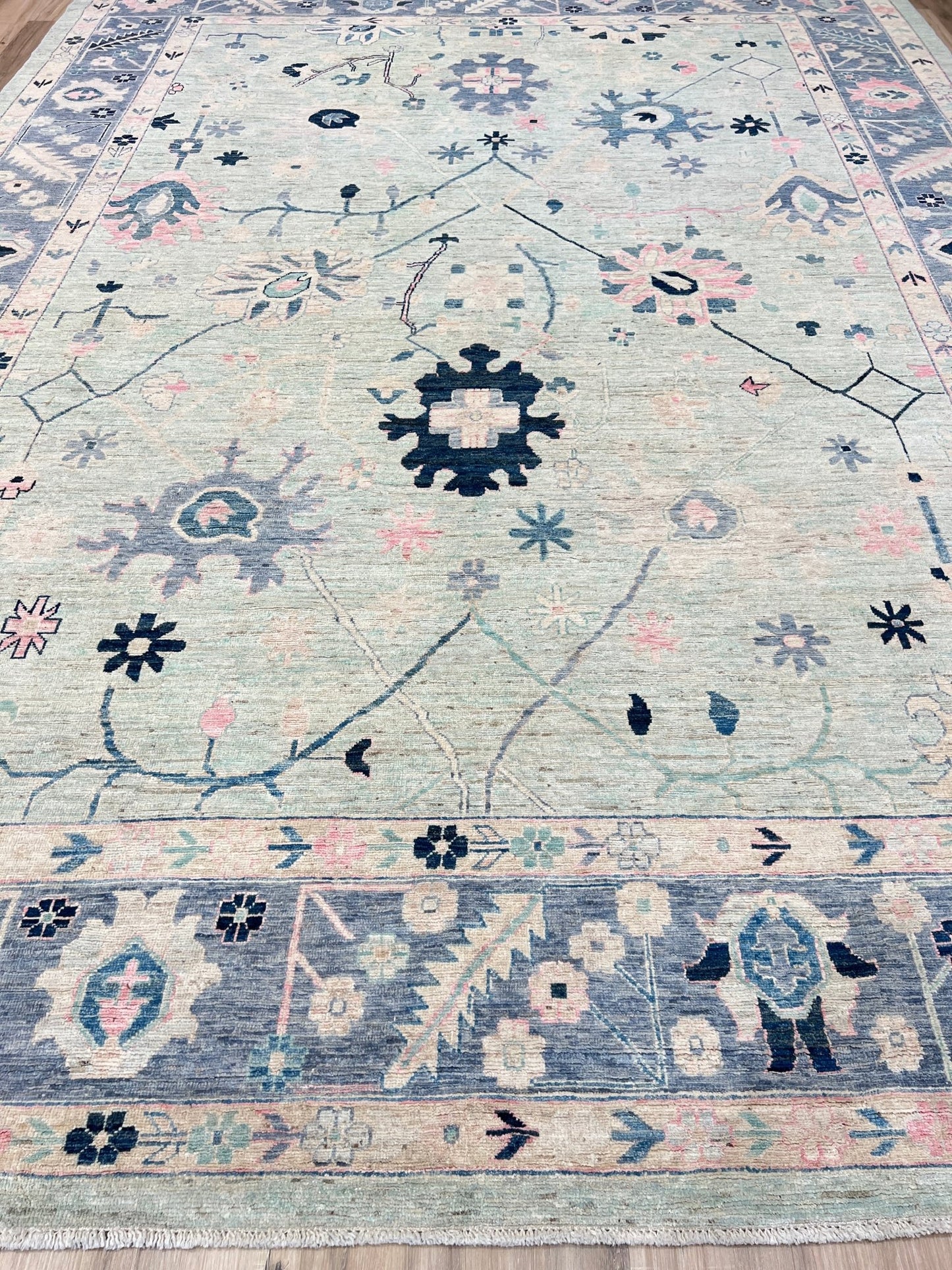 Floral Oushak 10'3"x13'9" Area Rug