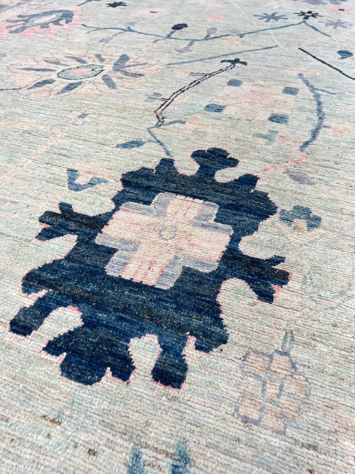 Floral Oushak 10'3"x13'9" Area Rug