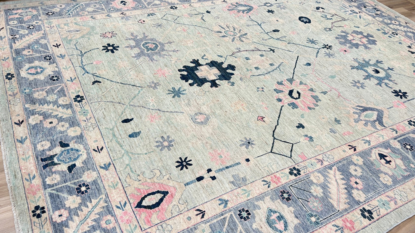 Floral Oushak 10'3"x13'9" Area Rug