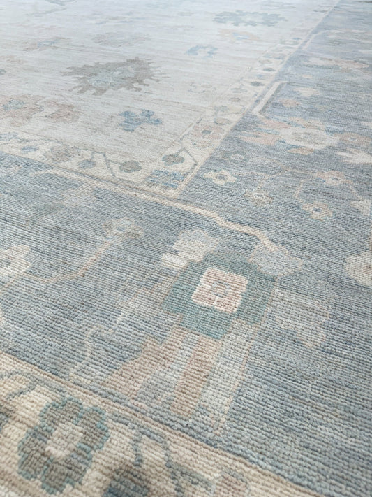 Floral Oushak 12'0"x14'10" Area Rug