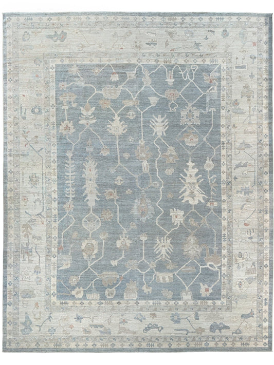 Floral Oushak 12'3"x14'10" Area Rug