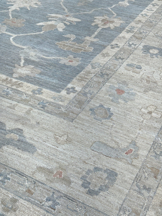 Floral Oushak 12'3"x14'10" Area Rug