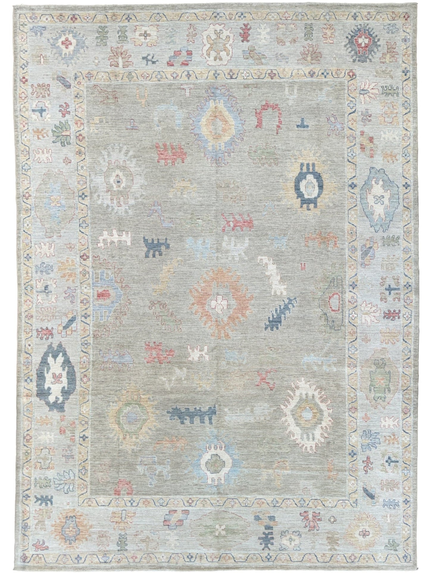 Floral Oushak 10'2"x13'9" Area Rug