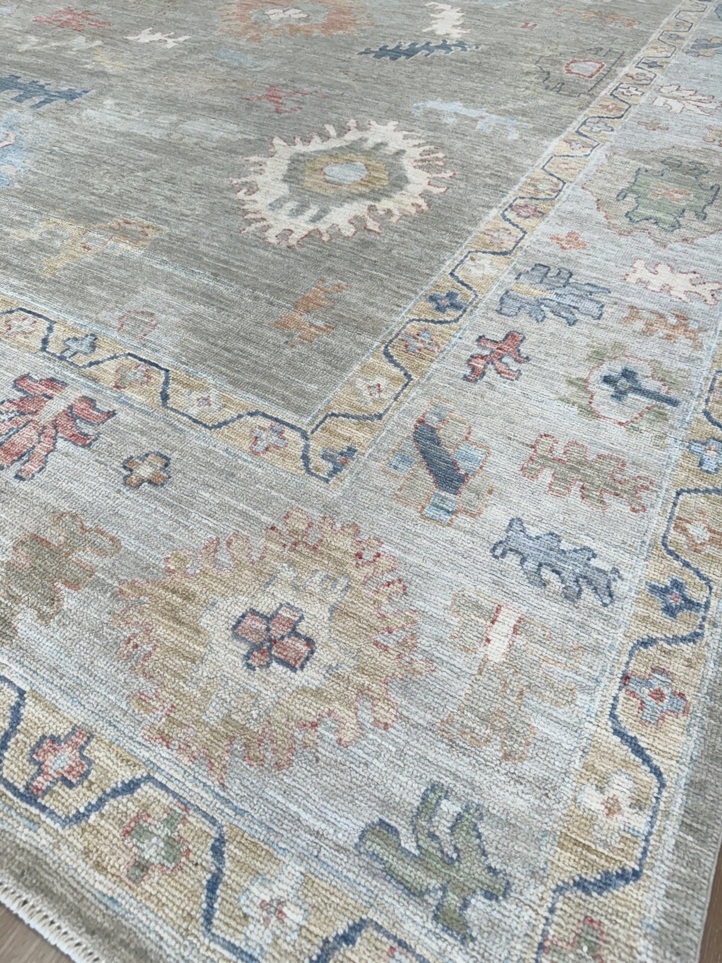 Floral Oushak 10'2"x13'9" Area Rug