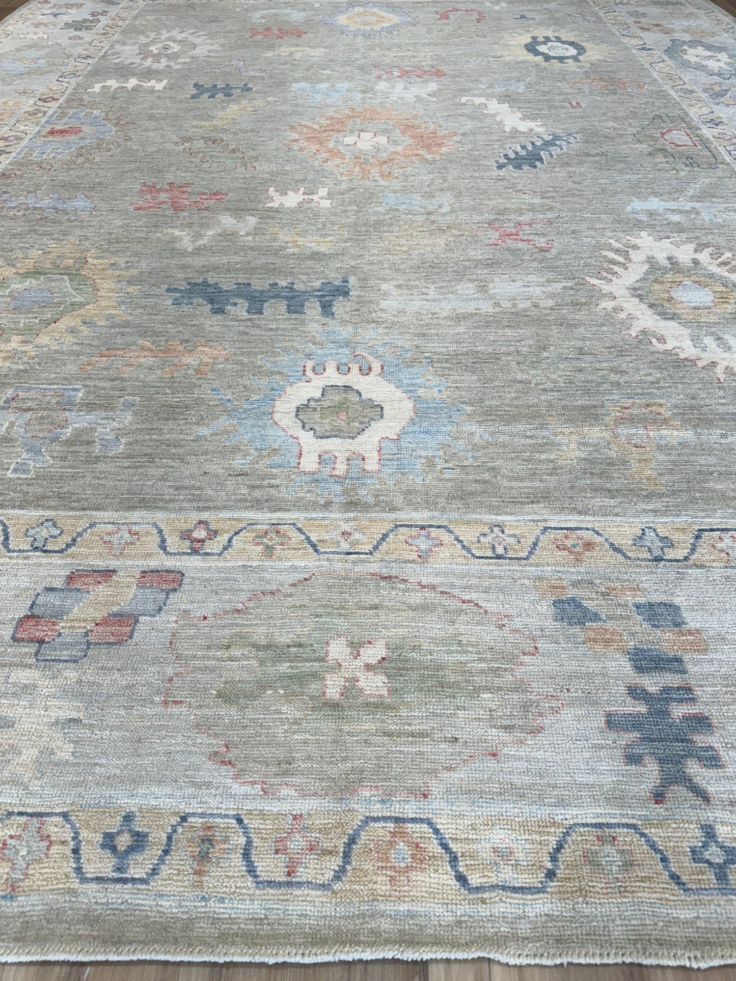 Floral Oushak 10'2"x13'9" Area Rug