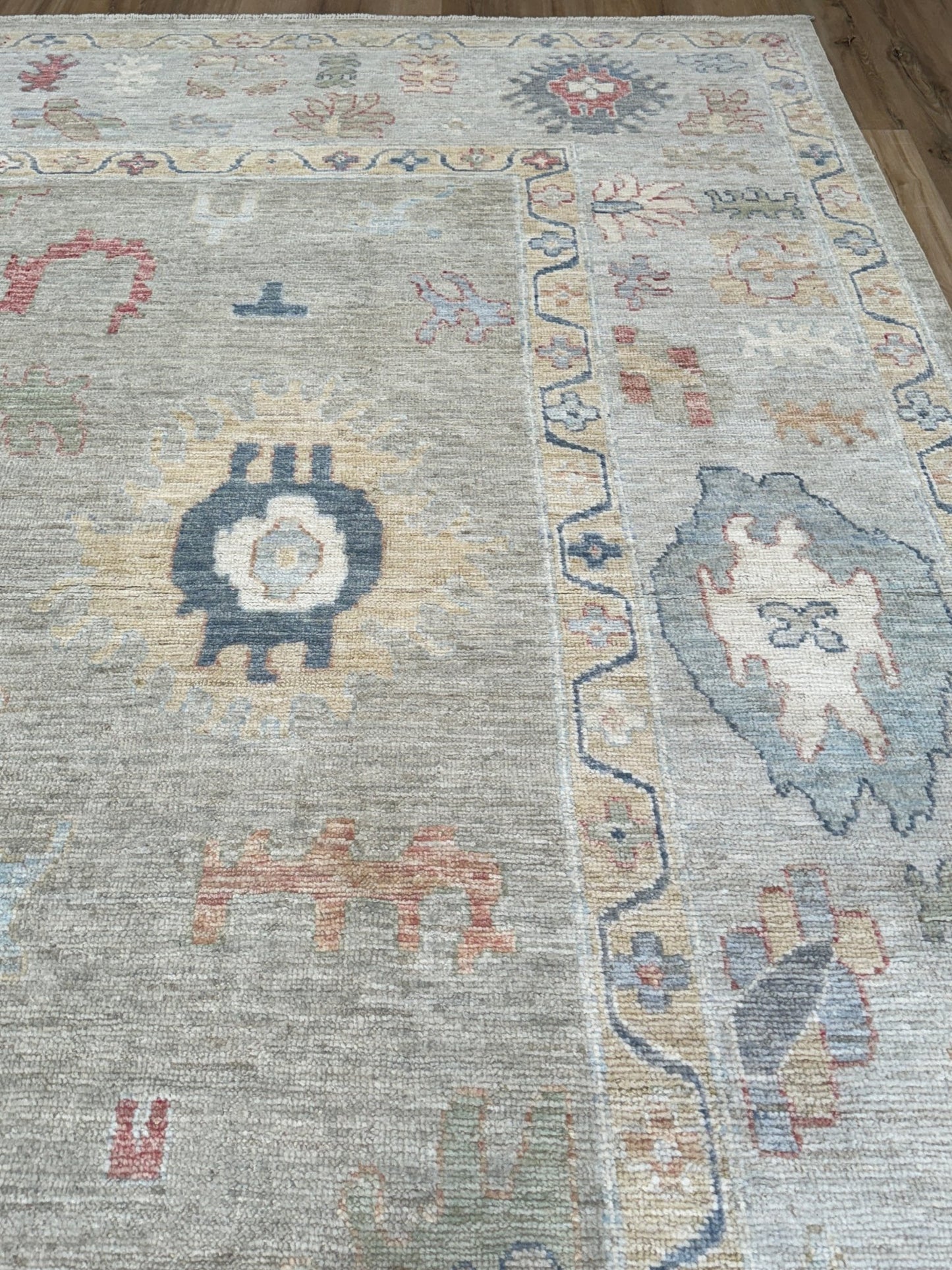 Floral Oushak 10'2"x13'9" Area Rug