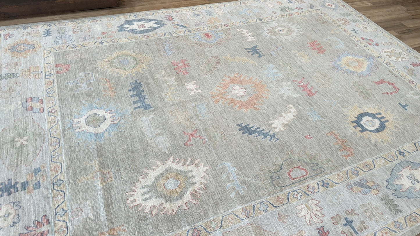 Floral Oushak 10'2"x13'9" Area Rug