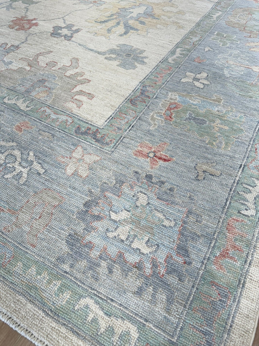 Floral Oushak 10'2"x13'9" Area Rug