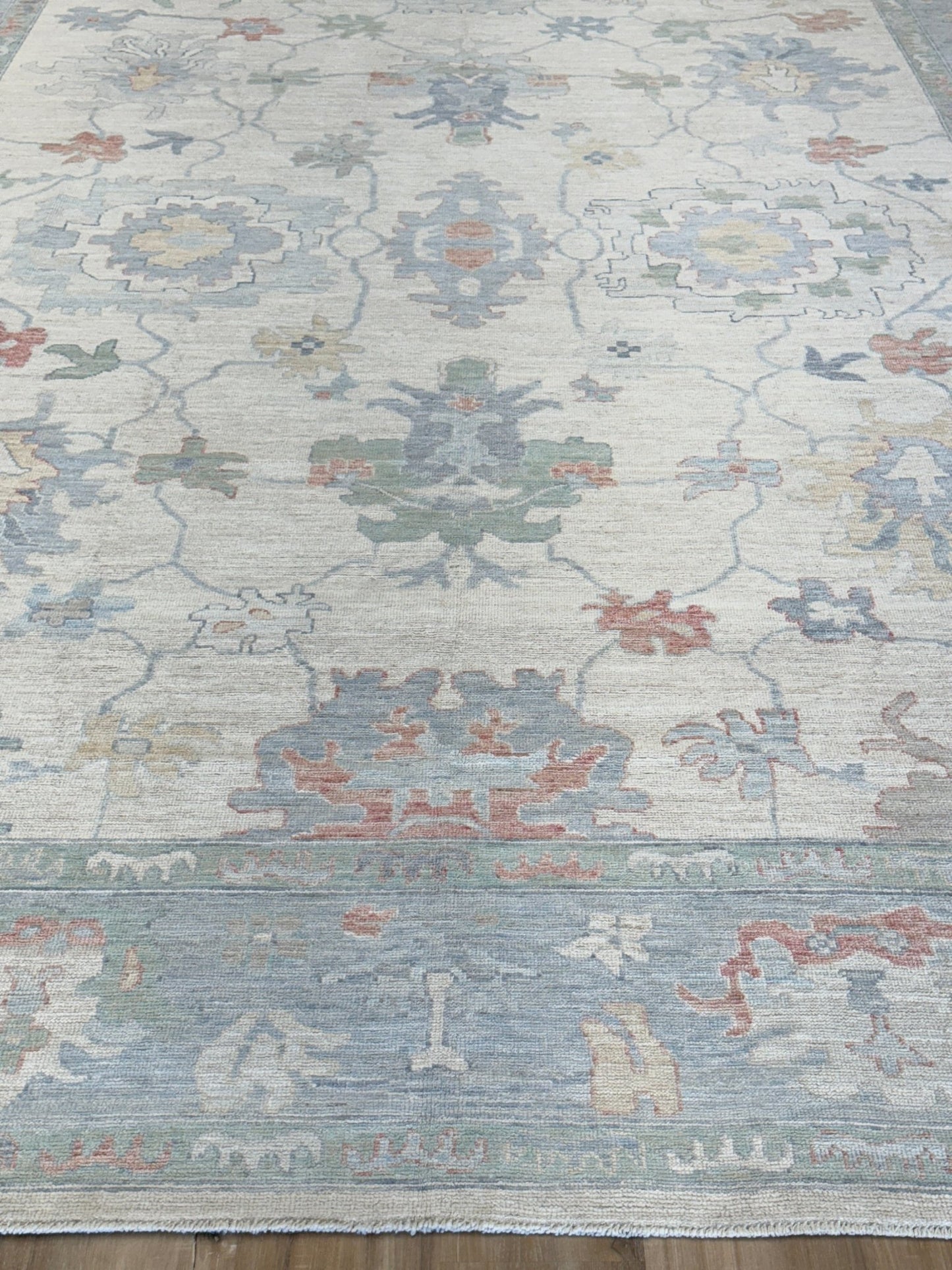 Floral Oushak 10'2"x13'9" Area Rug