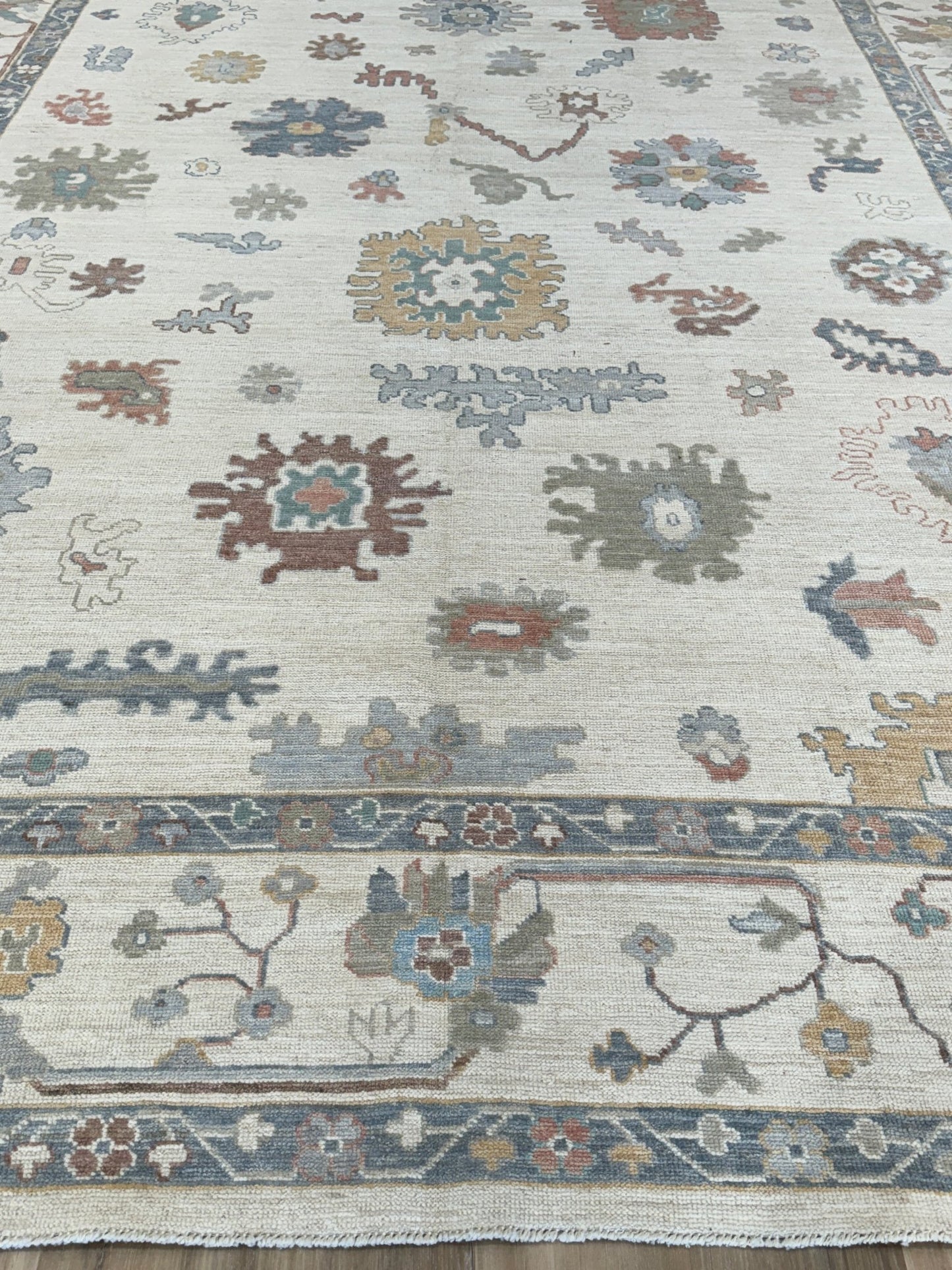 Floral Oushak 9'2"x11'9" Area Rug