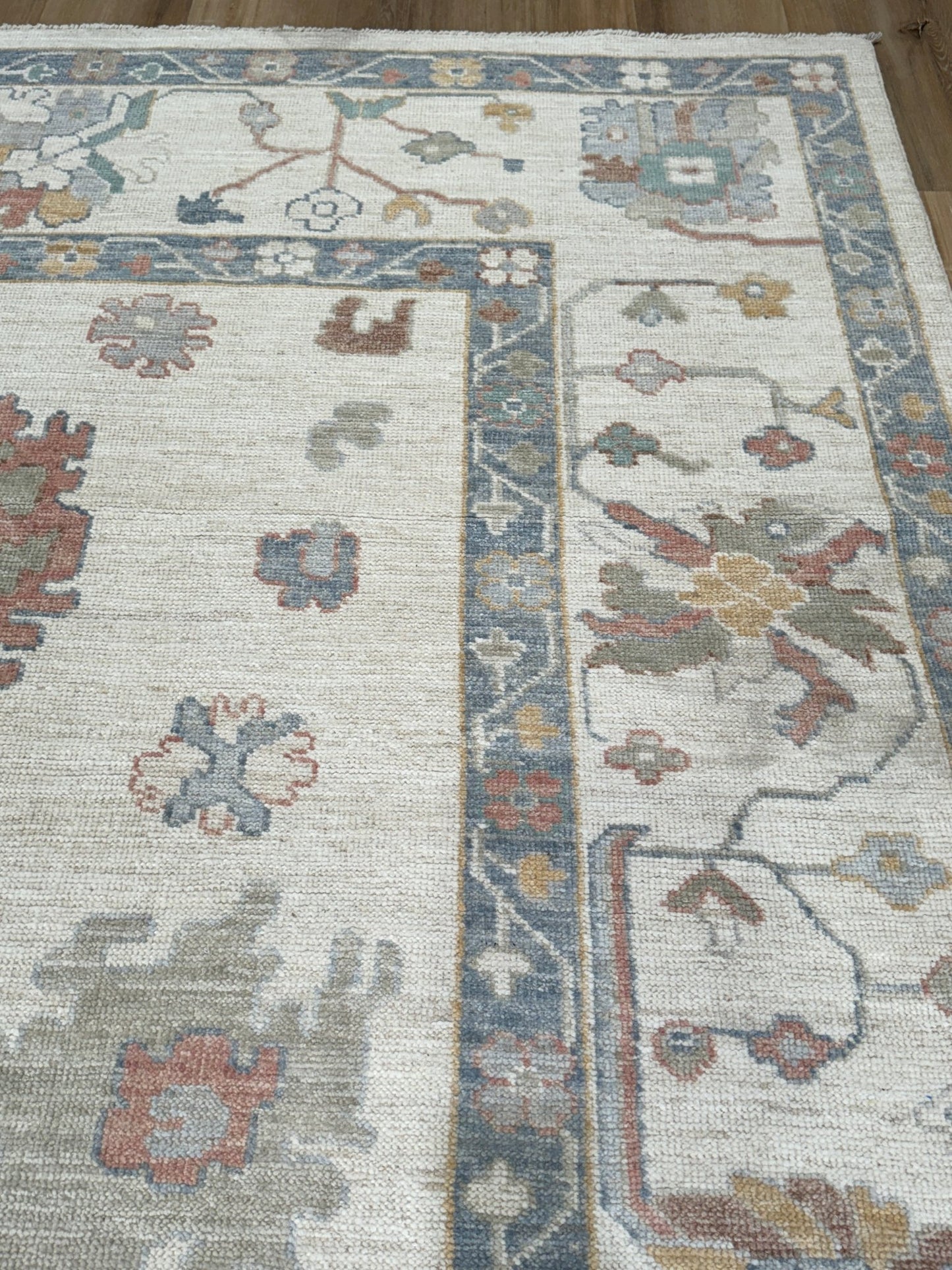 Floral Oushak 9'2"x11'9" Area Rug