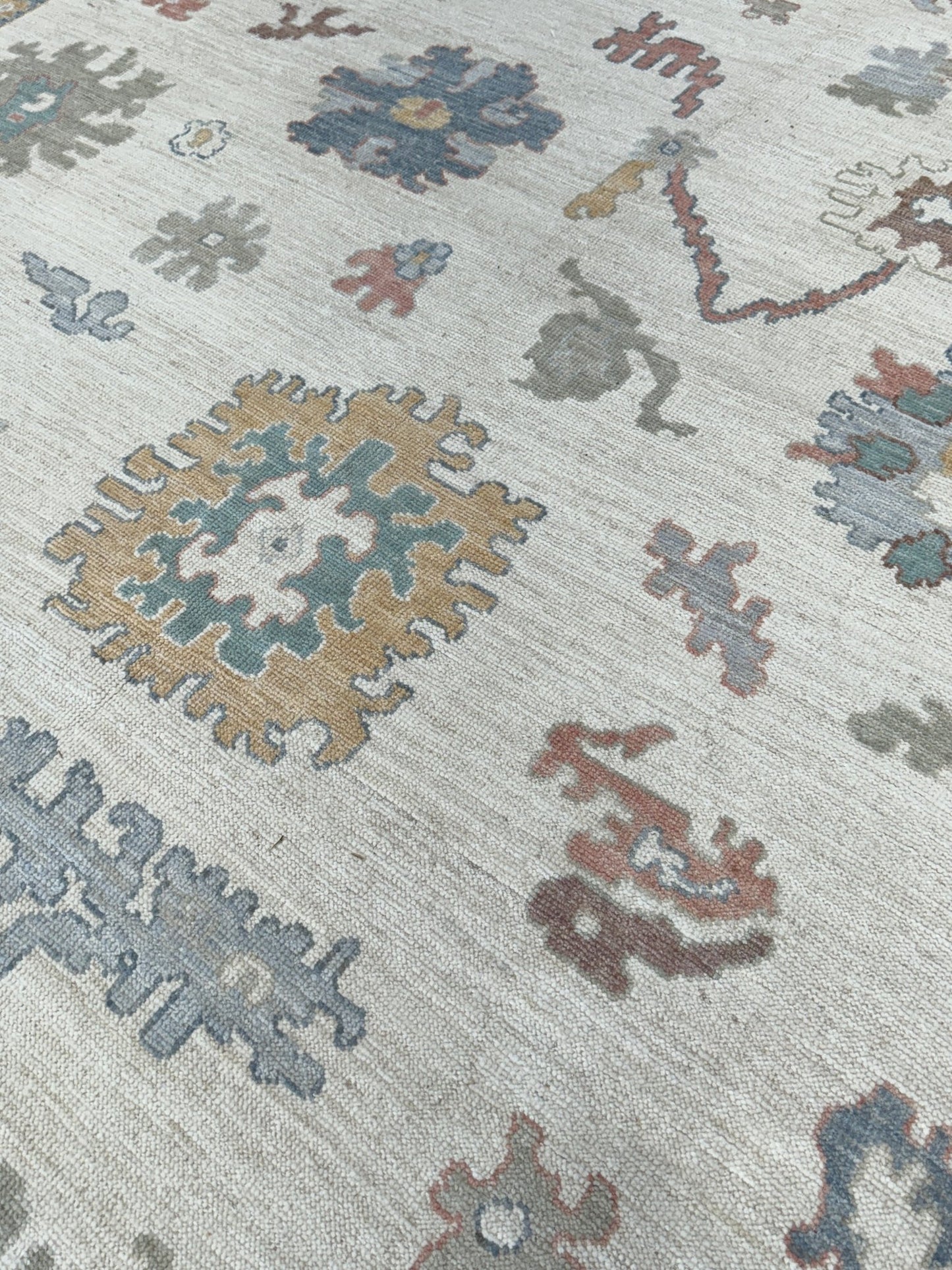 Floral Oushak 9'2"x11'9" Area Rug