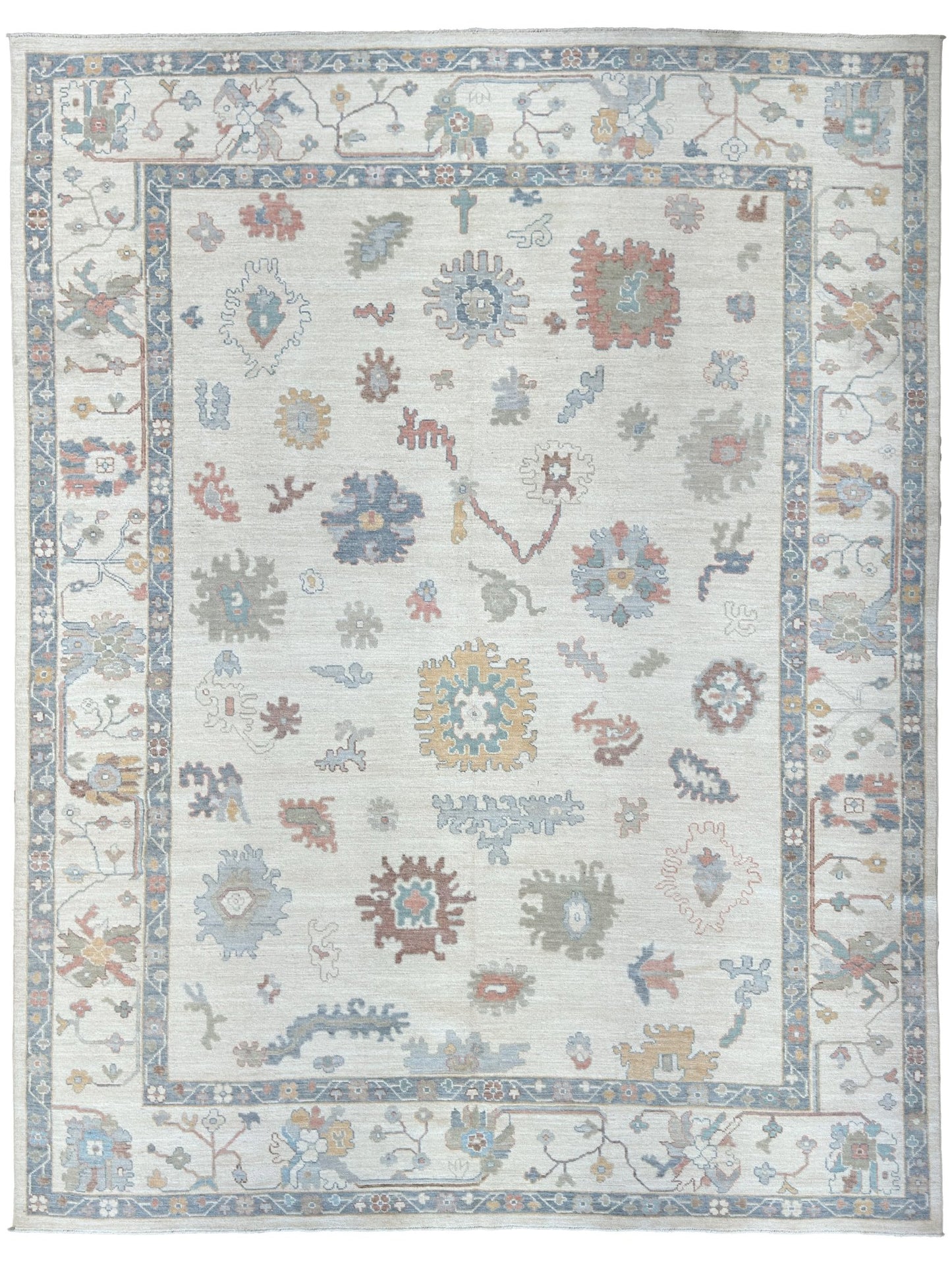 Floral Oushak 9'2"x11'9" Area Rug