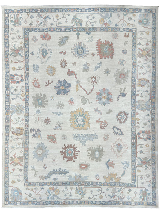 Floral Oushak 9'2"x11'9" Area Rug