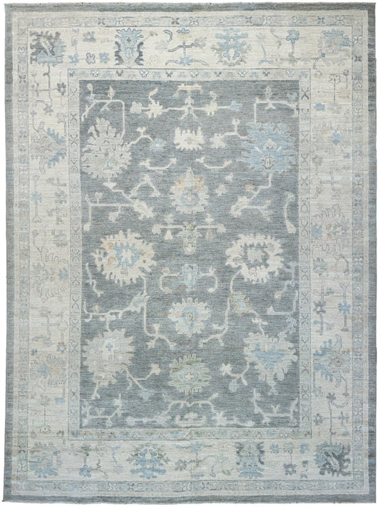 Floral Oushak 9'1"x12'1" Area Rug