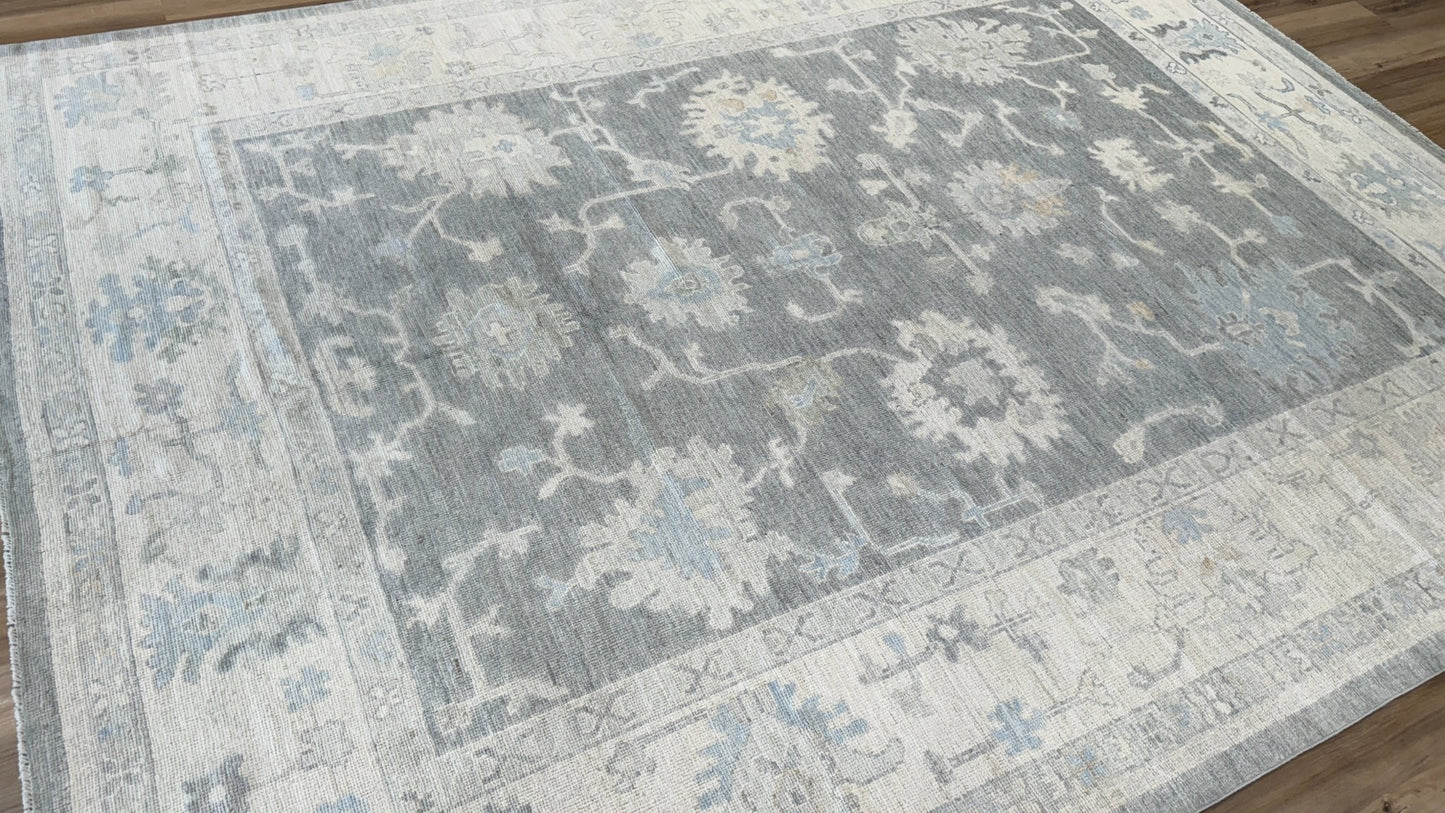 Floral Oushak 9'1"x12'1" Area Rug