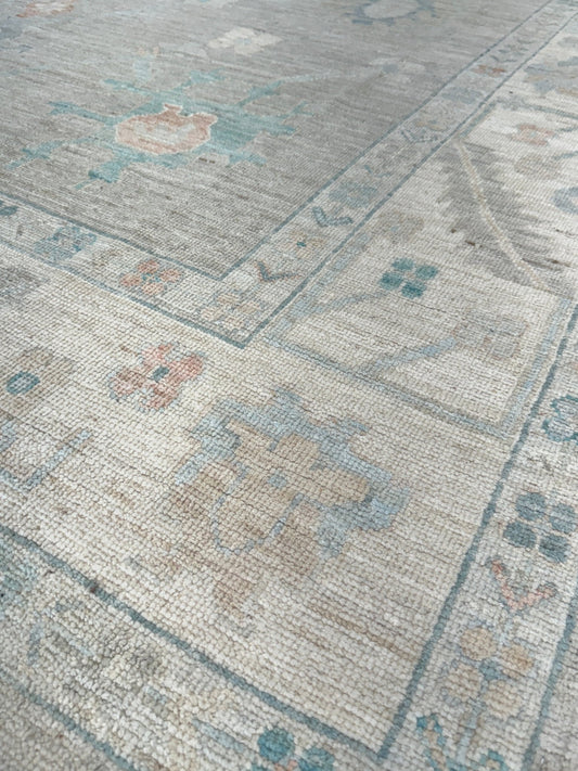 Floral Oushak 8'2"x9'10" Area Rug
