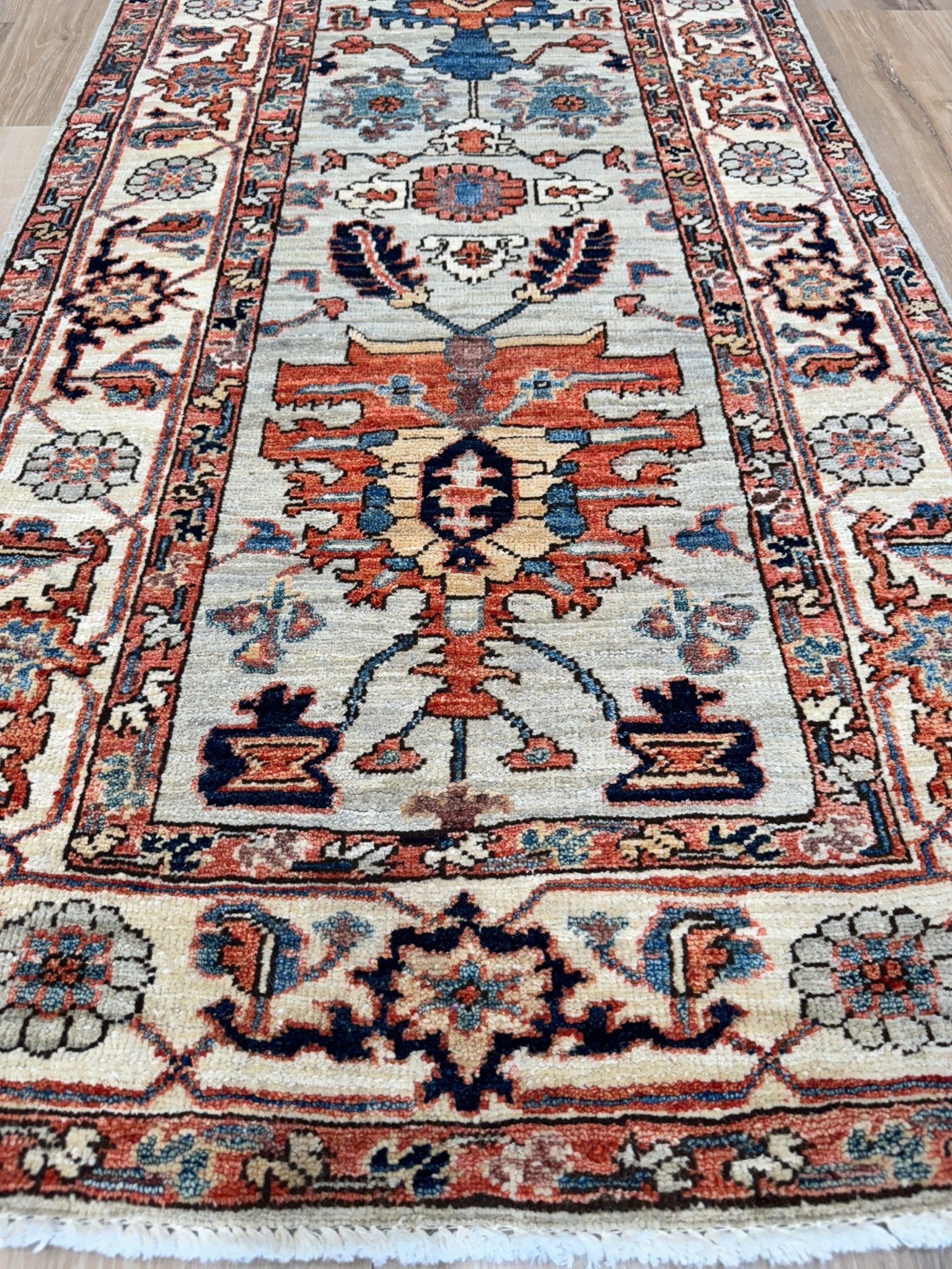 Transitional Heriz Runner 2'7"x9'11" Area Rug