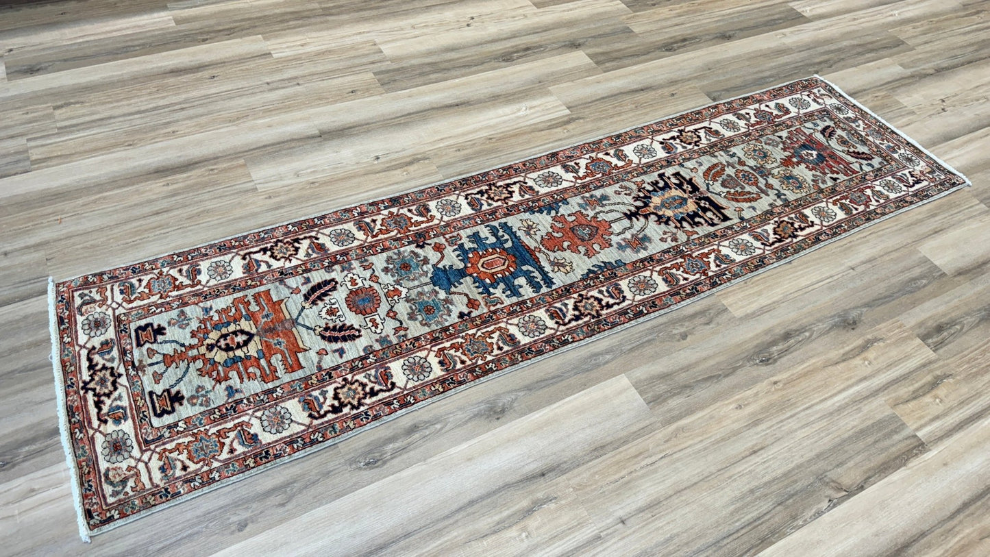 Transitional Heriz Runner 2'7"x9'11" Area Rug