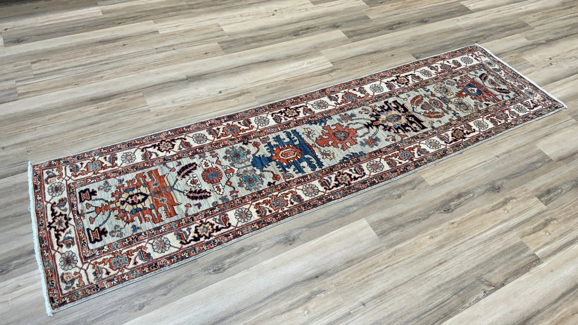 Transitional Heriz Runner 2'7"x9'11" Area Rug