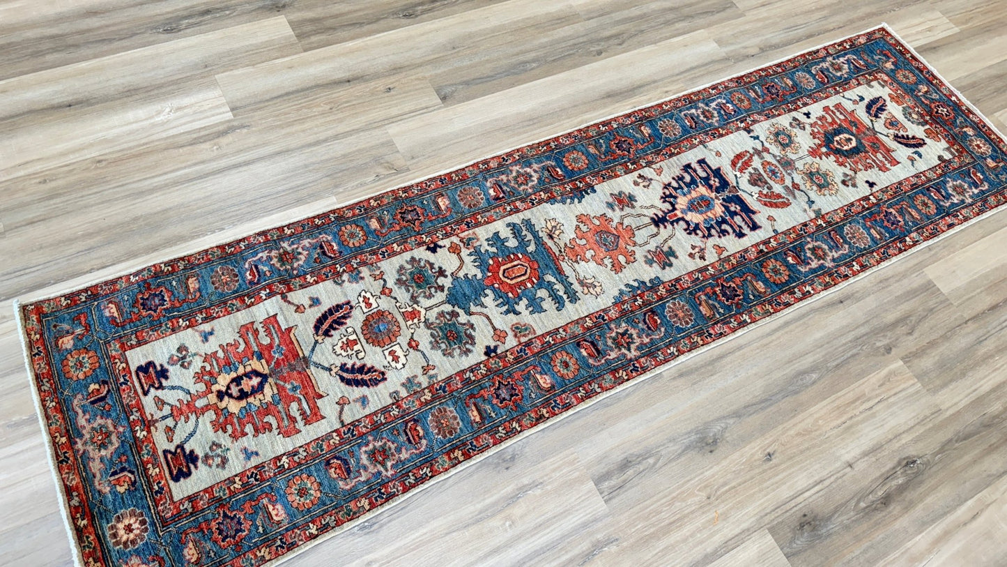 Transitional Heriz Runner 2'8"x9'9" Area Rug