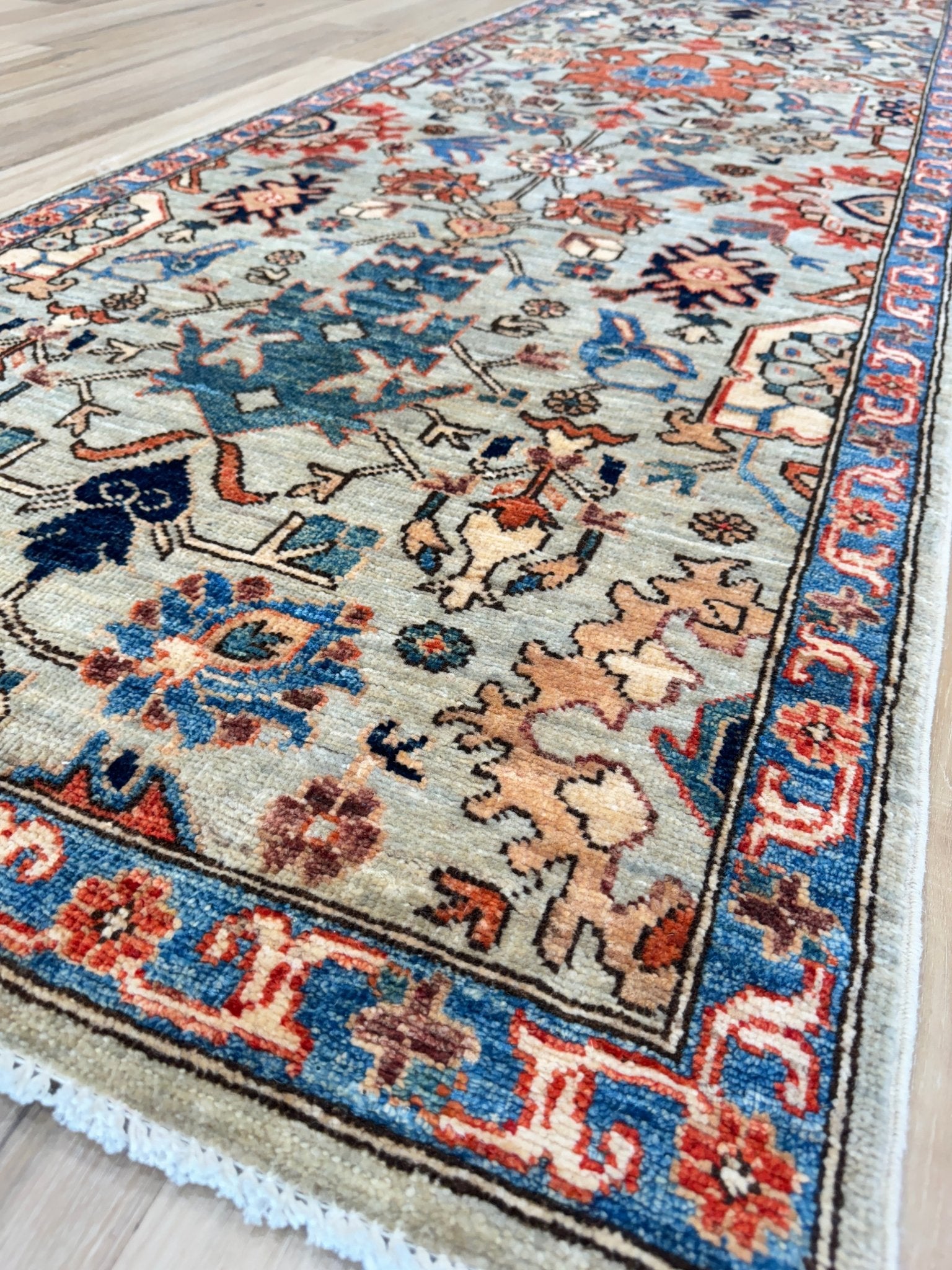Transitional Heriz Runner 2'8"x11'11" Area Rug