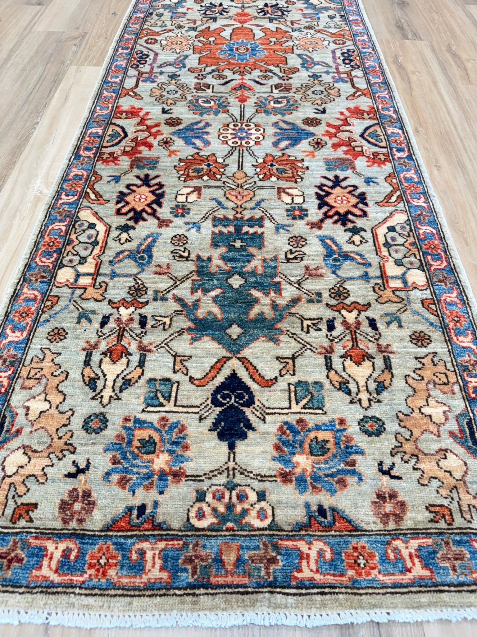 Transitional Heriz Runner 2'8"x11'11" Area Rug