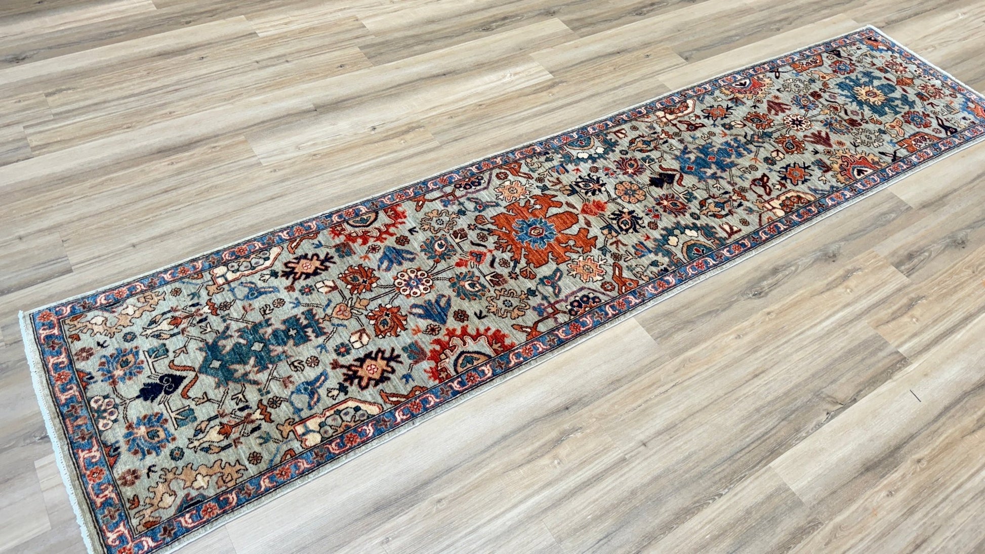Transitional Heriz Runner 2'8"x11'11" Area Rug