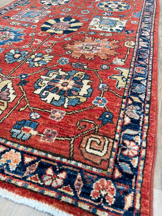 Transitional Heriz Runner 2'9"x7'10" Area Rug