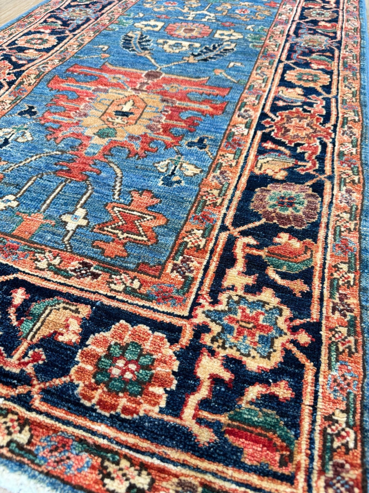 Transitional Heriz Runner 2'6"x7'8" Area Rug