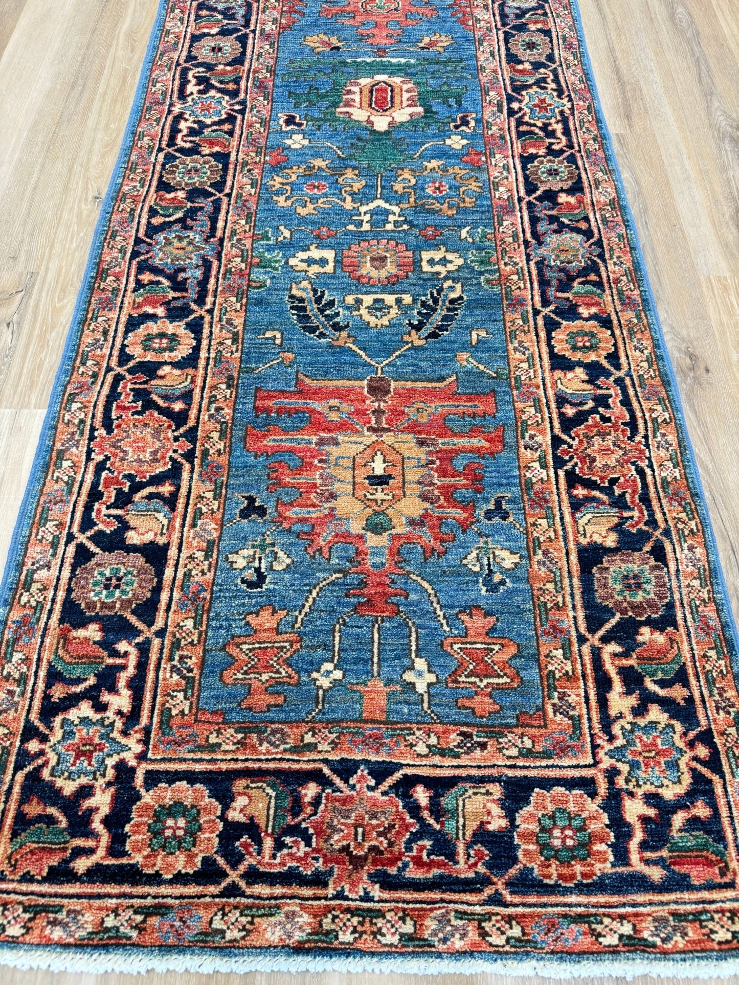 Transitional Heriz Runner 2'6"x7'8" Area Rug