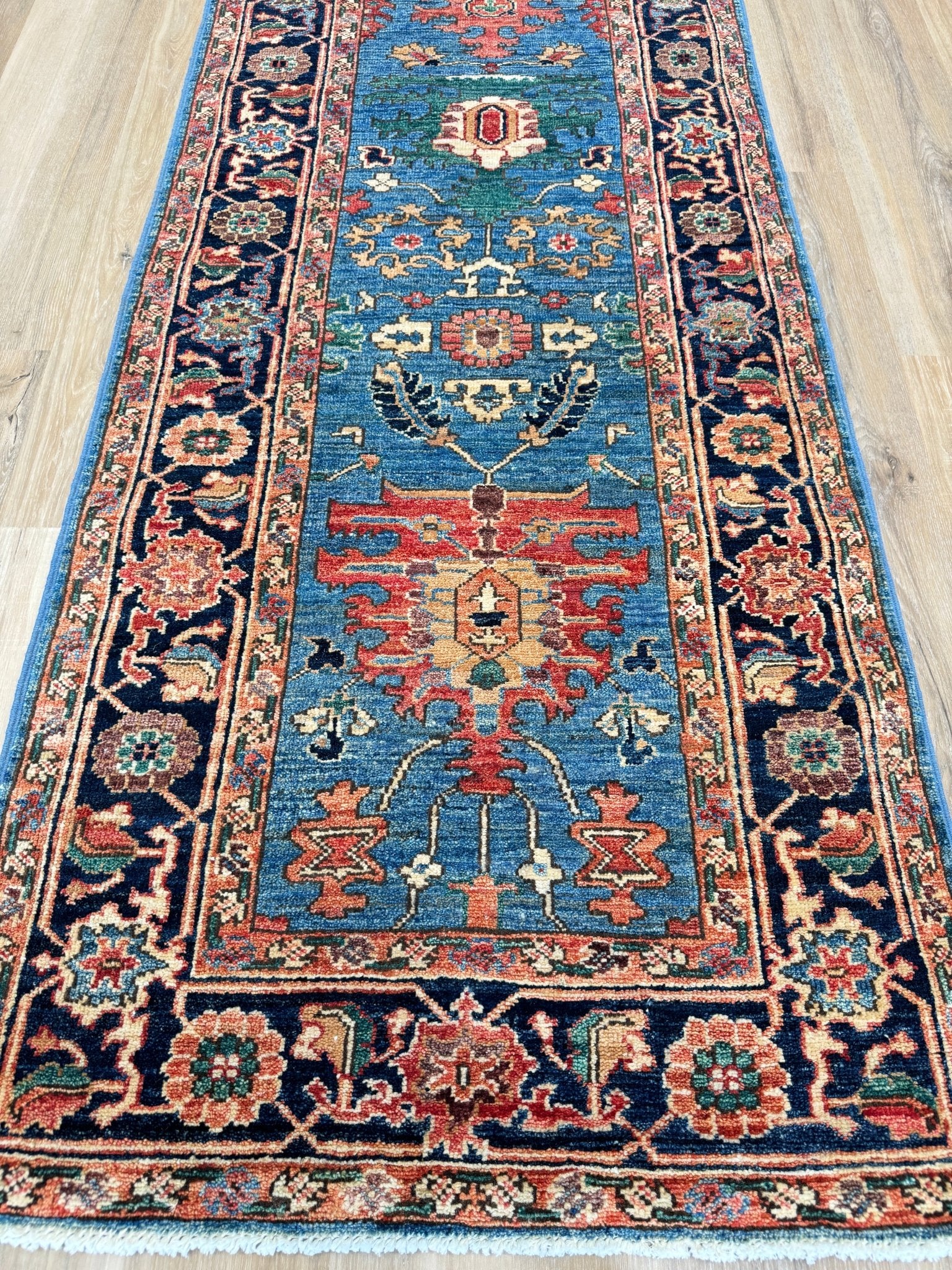 Transitional Heriz Runner 2'6"x7'8" Area Rug