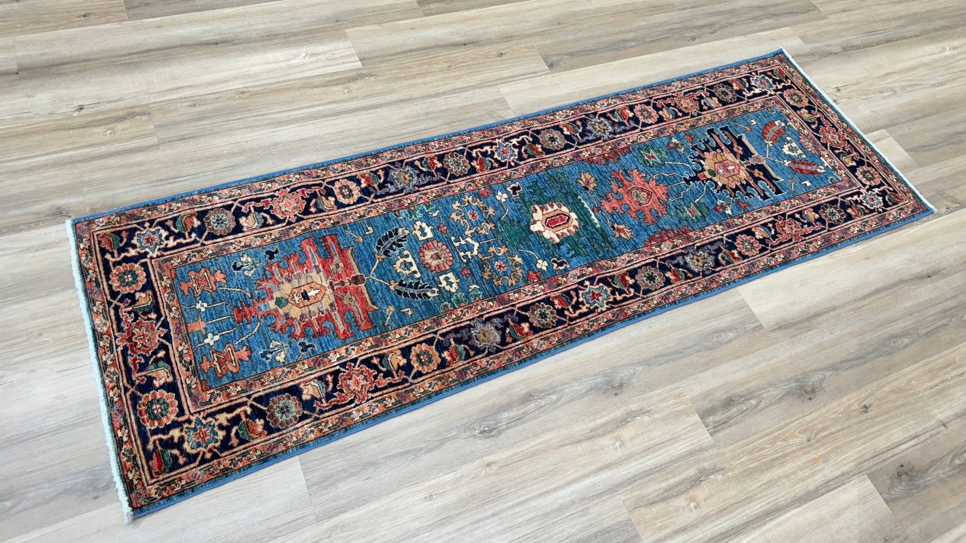 Transitional Heriz Runner 2'6"x7'8" Area Rug