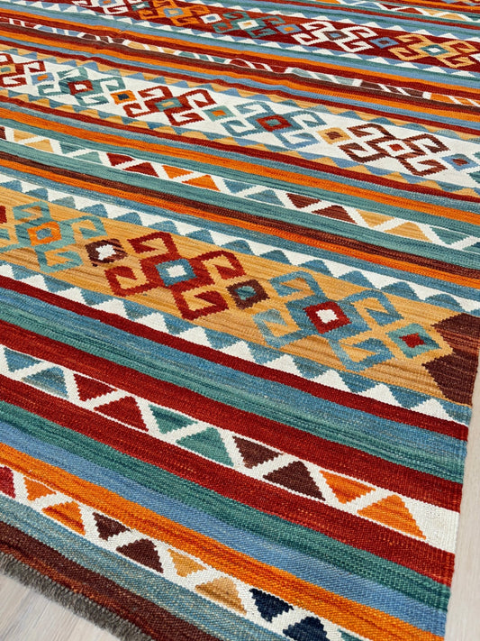 Flatweave Kilim 8'8"x9'11" Area Rug