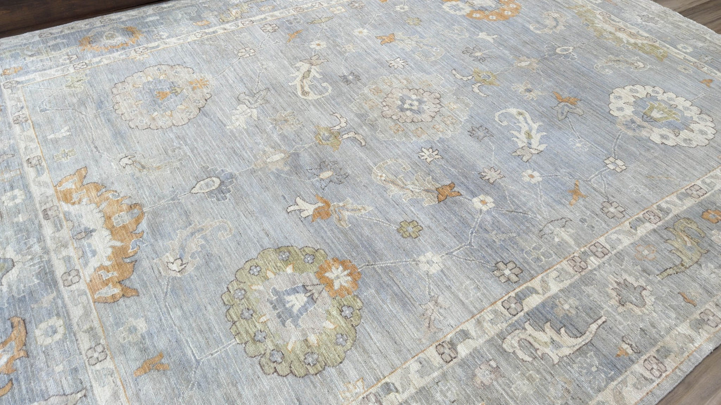 Floral Oushak 10'6"x14'1" Area Rug