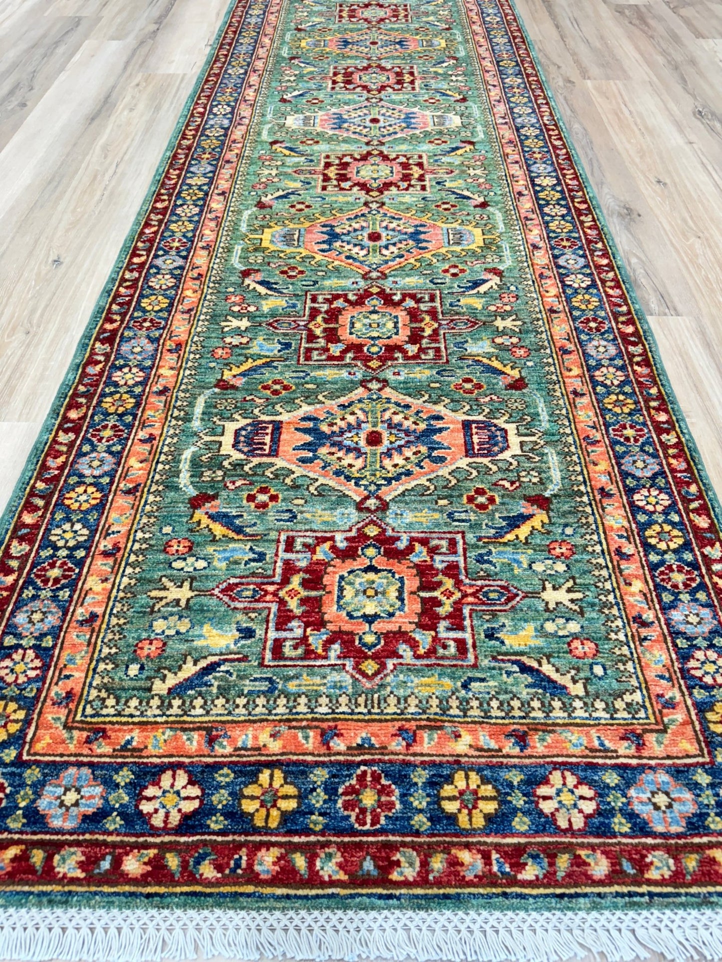 Transitional Kazak Runner 2'9"x9'9" Area Rug