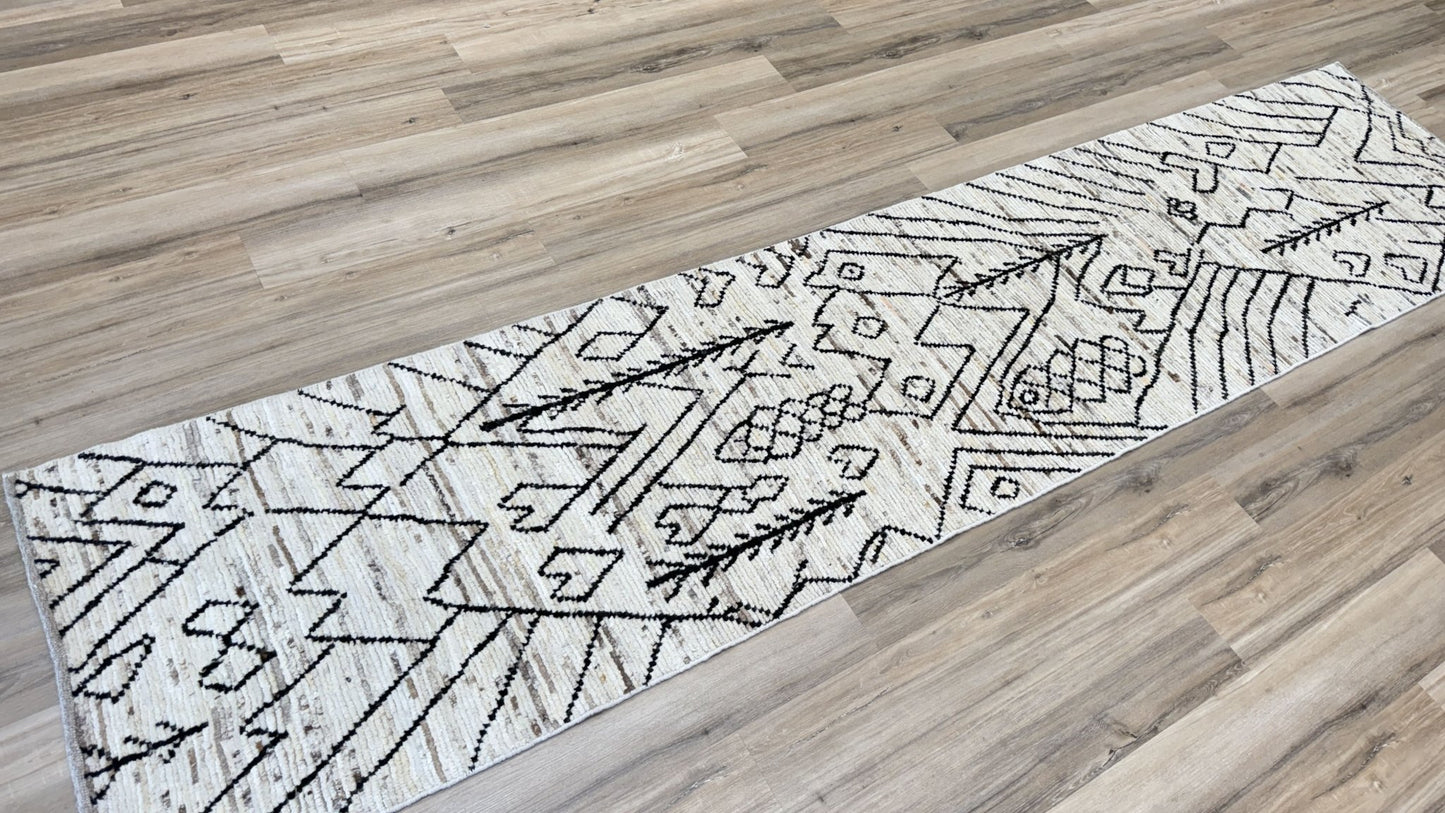 Moroccan Style Runner 2'9"x12'8" Area Rug