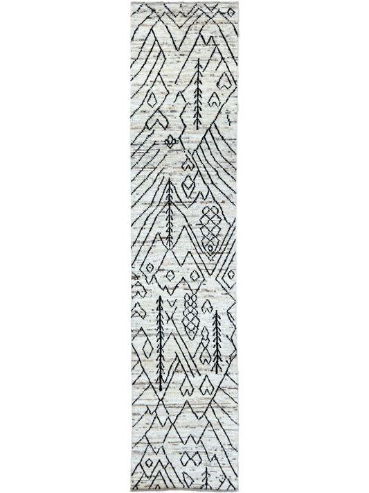 Moroccan Style Runner 2'9"x12'8" Area Rug