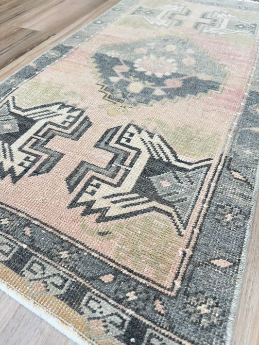 Turkish Vintage 1'9"x3'5" Area Rug